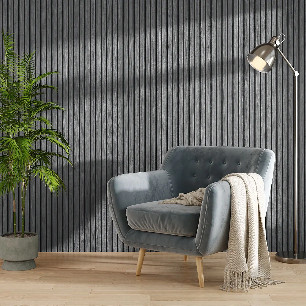 Modern Minimalism Wood Grain Wall Panel for Living Room Bedroom Office