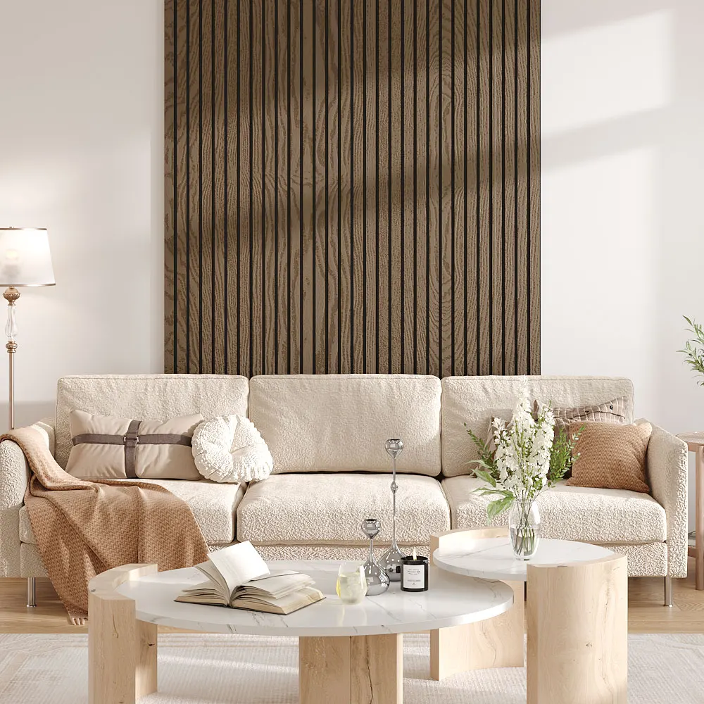 Modern Minimalism Wood Grain Wall Panel for Living Room Bedroom Office