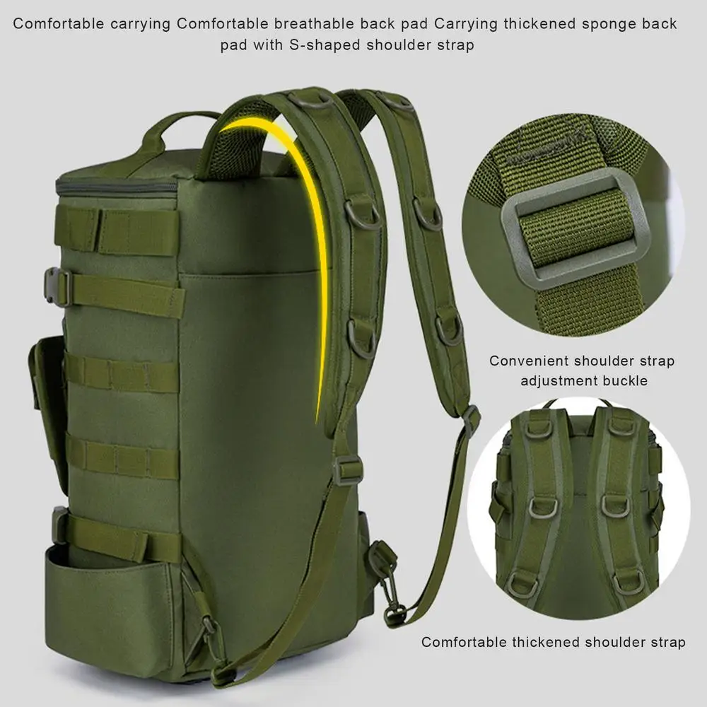 Backpack For Fishing Storage Bag Fishing Bag Water-Resistant Fishing Tackle Bag Storage Organizer With Rod Holders Large Fishing