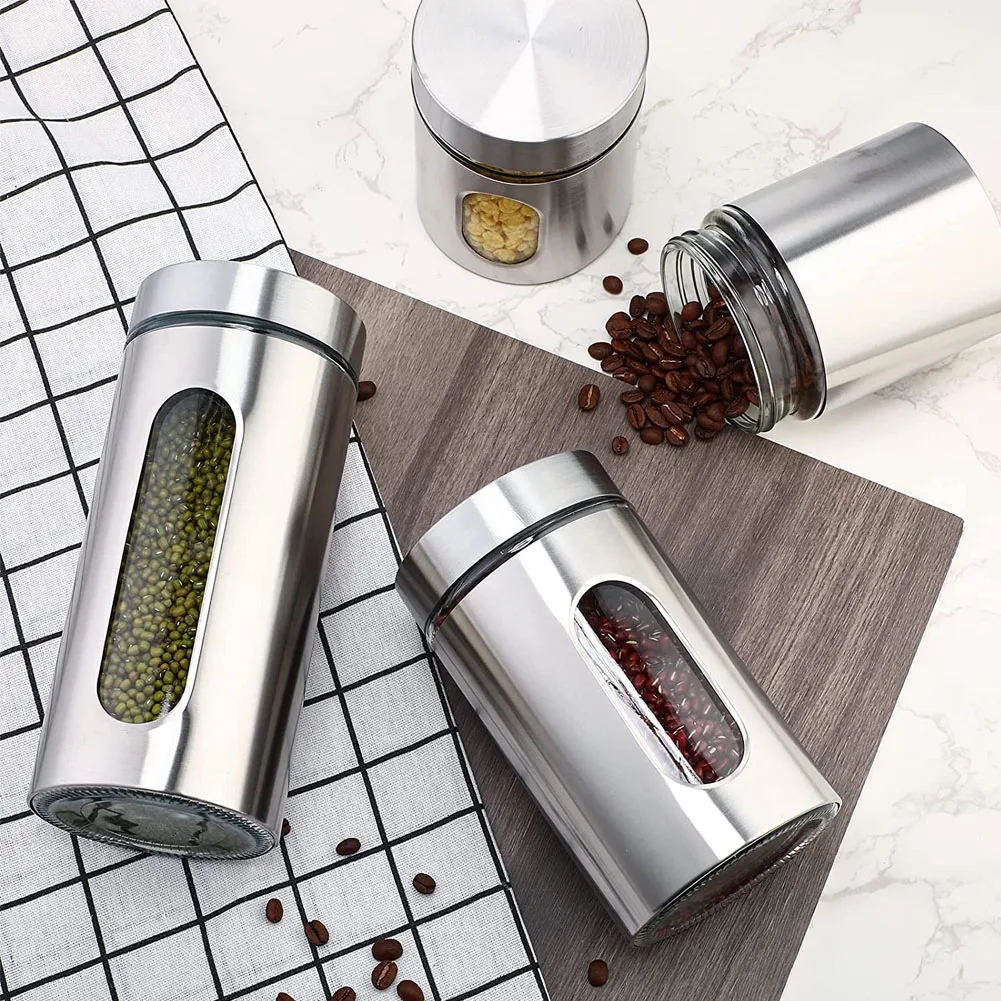【Lifeideas】Set of 4 Stainless Steel Food Storage Containers