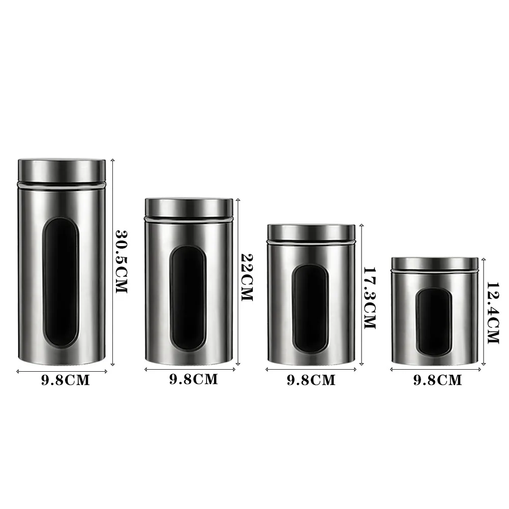 【Lifeideas】Set of 4 Stainless Steel Food Storage Containers