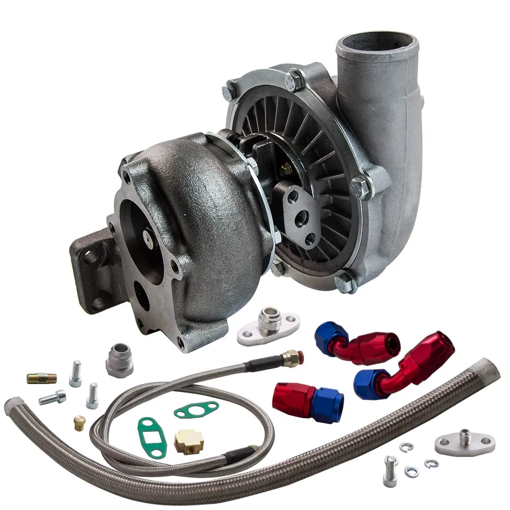 Universal Oil Line Kit Turbo T04E .57 A/R oil Cold Turbocharger 1.5-2.5L engine