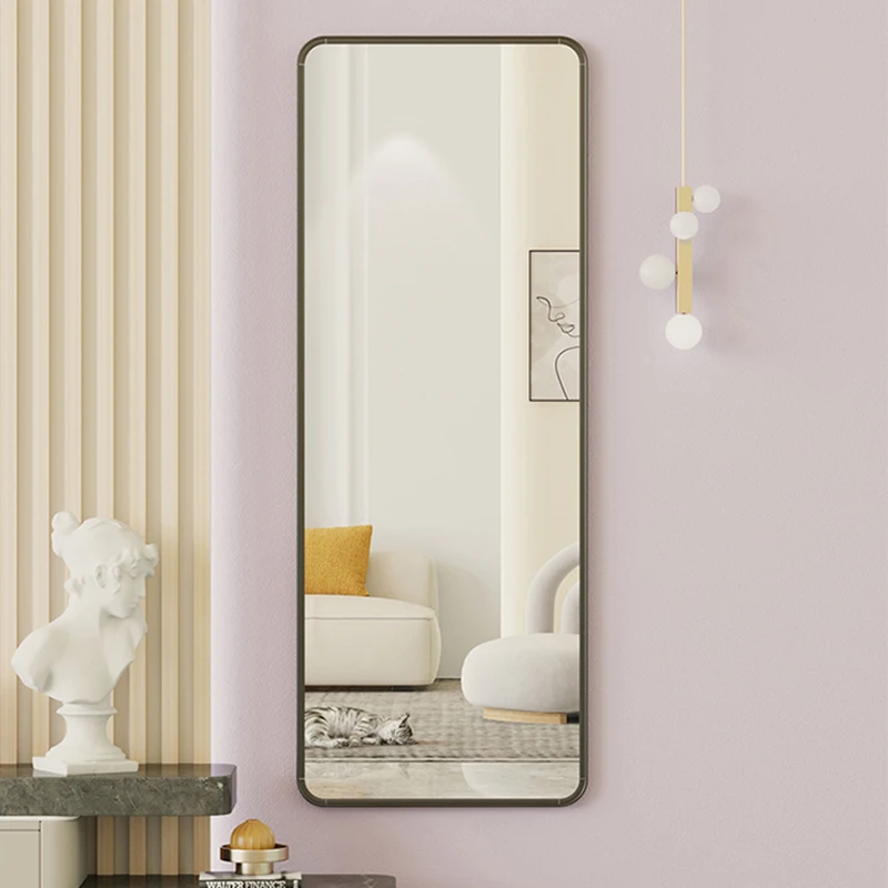 【Lifeideas】Full Length Mirror with Rounded Corners Door Hanging Black Mirror 37x147cm