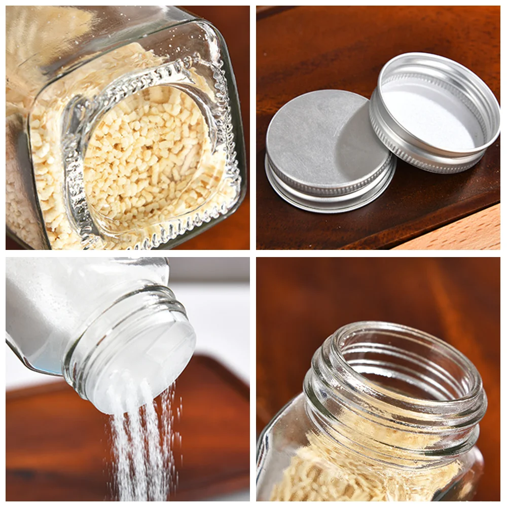 12Pcs Glass Spice Jars with Metal Lids Salt Pepper Shaker Spice Seasoning Containers Kitchen Spice Jar Organizer Set 120ML