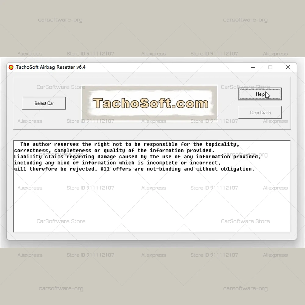2026 Newest Deleting Crashdata Software Tachosoft Ai-rbag Resetter V6.4 From ECU Dumps with 450 Ai-rbag ECU Models Eprom Mcu Car