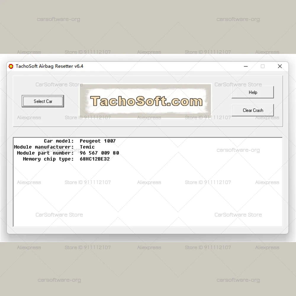 2026 Newest Deleting Crashdata Software Tachosoft Ai-rbag Resetter V6.4 From ECU Dumps with 450 Ai-rbag ECU Models Eprom Mcu Car