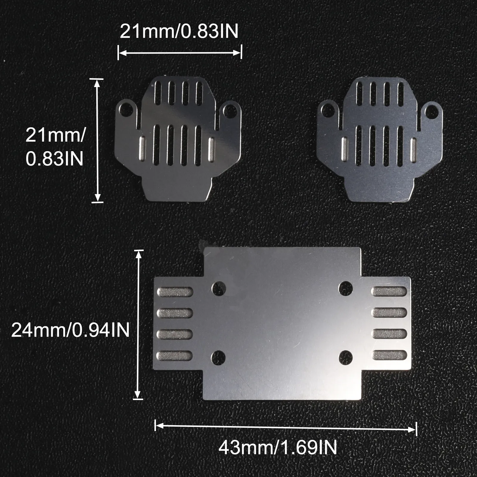 Replacement Metal Bottom Guard Assembly For FMS FCX24 Power Wagon 1/24 Car Stainless Steel Wear-resistant RC Car Accessories Kit
