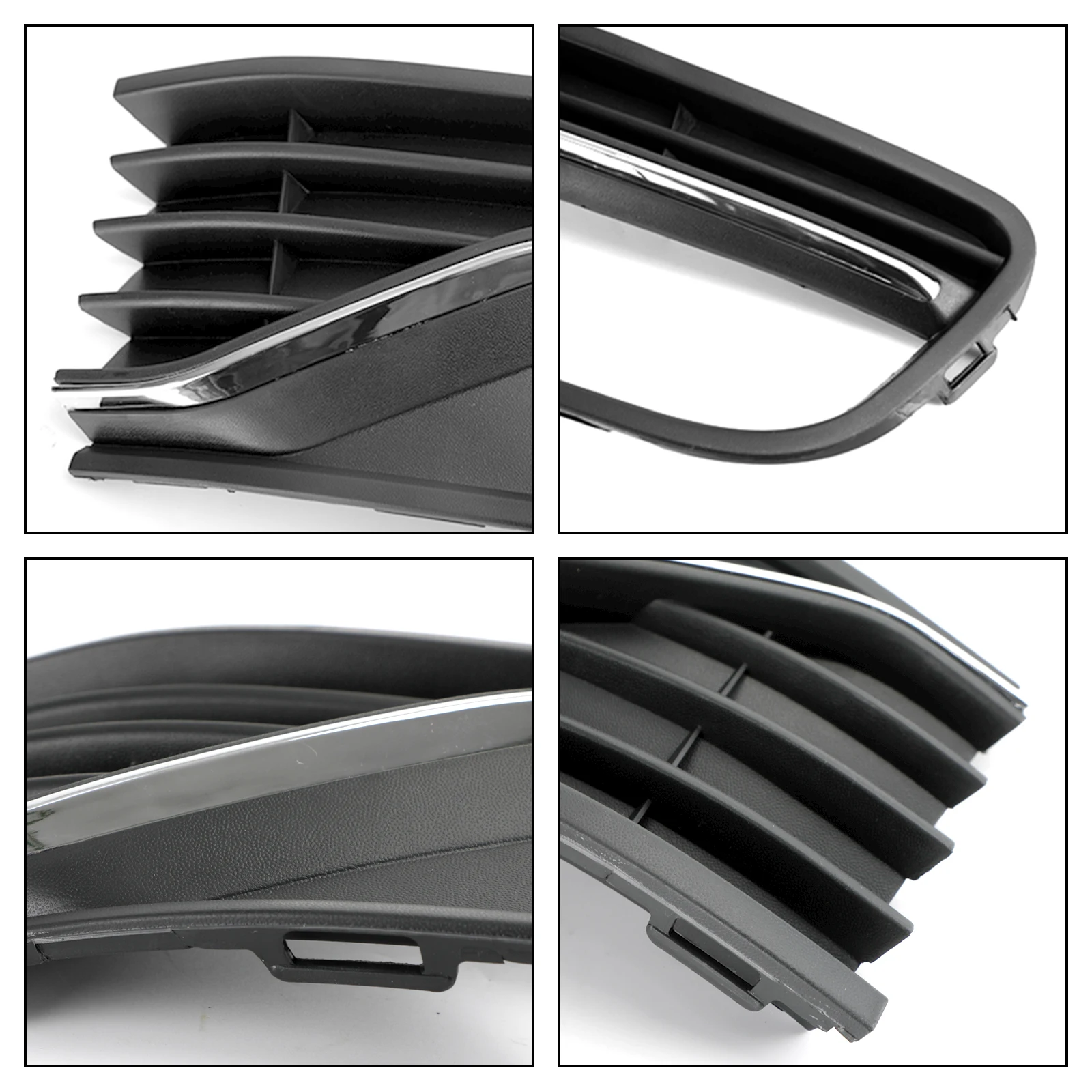 Artudatech Pair Front Bumper Fog Light Cover Grill Grille fit for VW Polo 6R 2014-2017