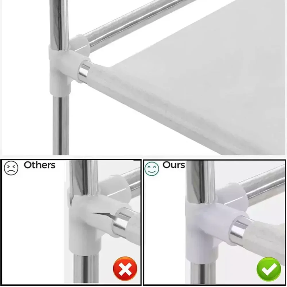 Canvas Wardrobe Clothes Closet Organizer Portable Storage Cupboard for Bedroom 128*45*170cm Fabric Closet