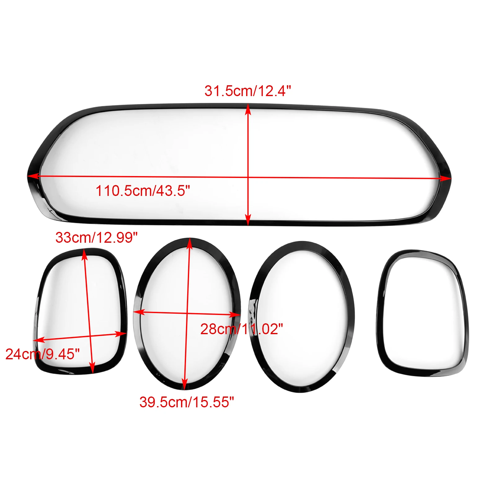 Artudatech Black Grill + Headlight + Taillight Trim Fit for Mini Cooper F55 F56 F57 2014-21