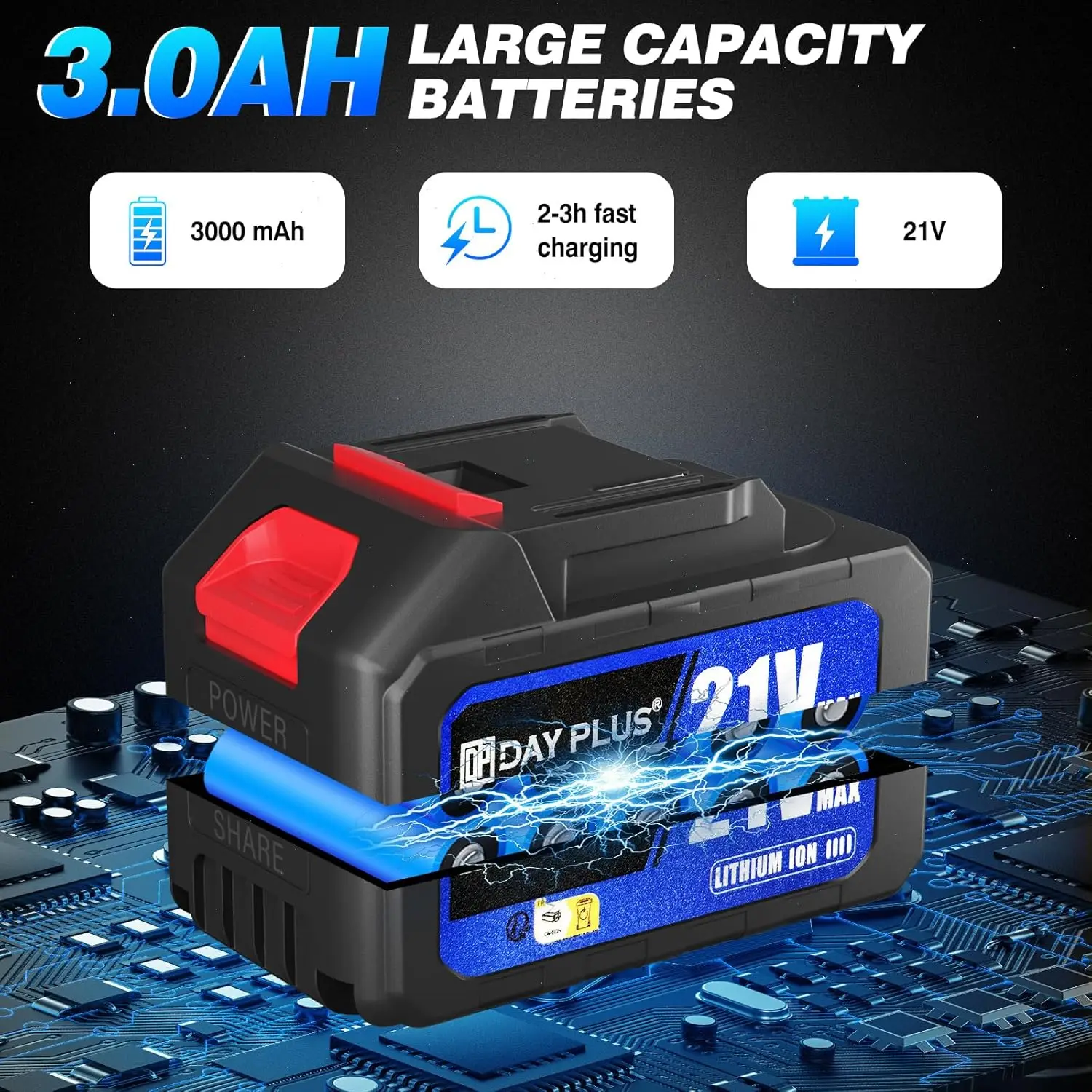 BRIEFNESS Electric Wrench Cordless Impact Wrench Home Car Carrying Case Convenient Car Repair Tool 12 Drill Bits Set Blue 12V