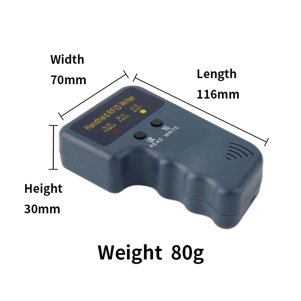 125KHz RFID Copier Portable ID Reader Writer Access Control Card Duplicator Cloner Encryption Device (Reader/card optional)