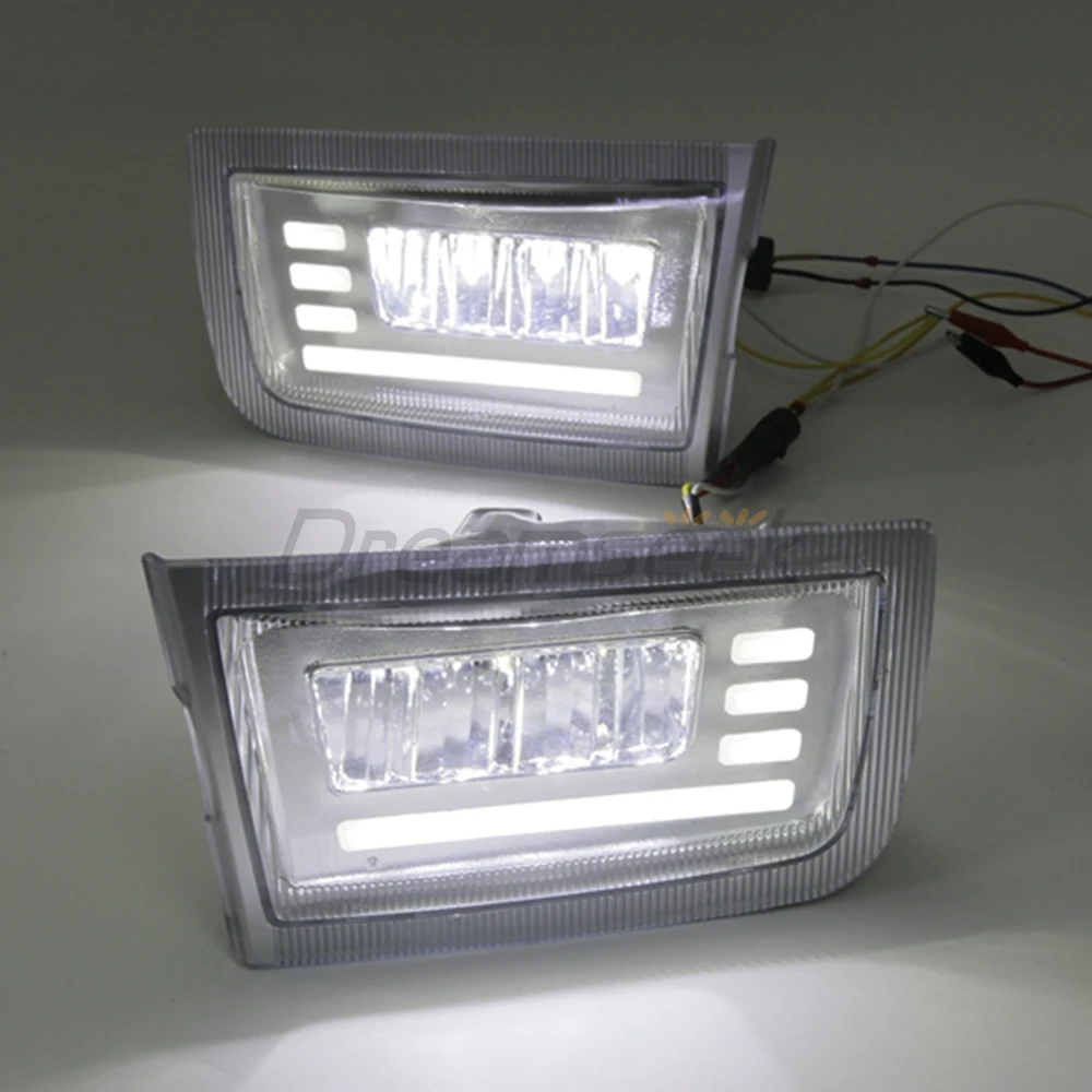 LED DRL for Toyota Land Cruiser Prado J90 LC90 1996-2002 Car Daytime Running Light Fog Lamp Turn Signal Daylight Driving Blinker