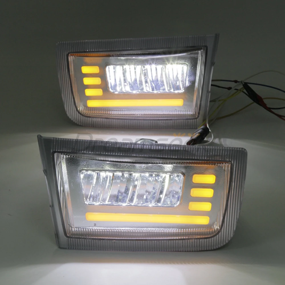 LED DRL for Toyota Land Cruiser Prado J90 LC90 1996-2002 Car Daytime Running Light Fog Lamp Turn Signal Daylight Driving Blinker