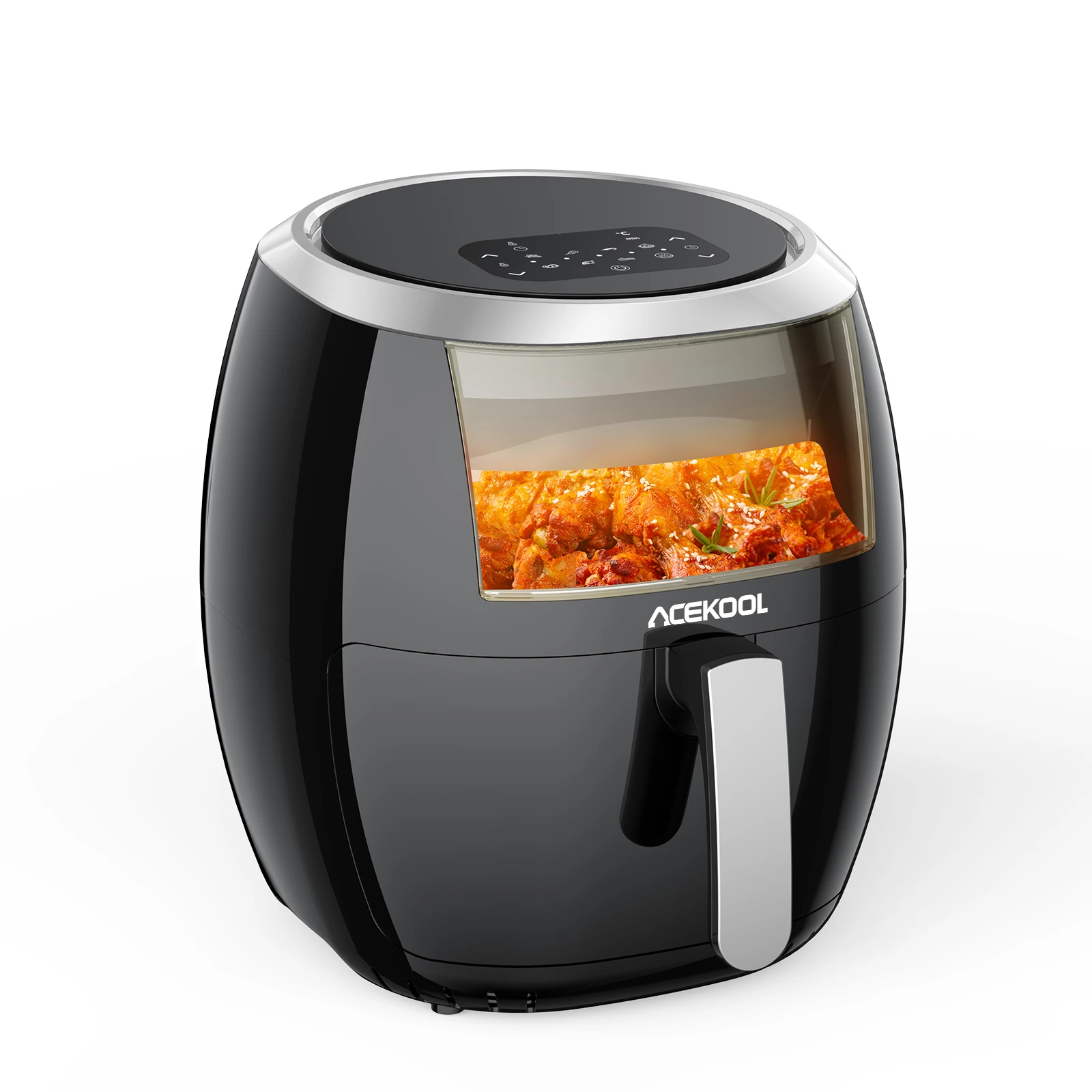 8L Family Rapid Digital Air Fryer Energy-Saving Air Fryer Oven Touch Screen 8 Cooking Functions Timer Temperature Control 1800W