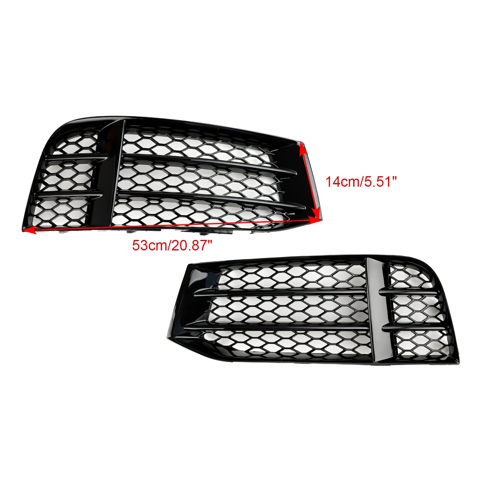 Artudatech Front Bumper Lower Fog Light Cover Grill Grille Fit for Audi RS5 2010-2016
