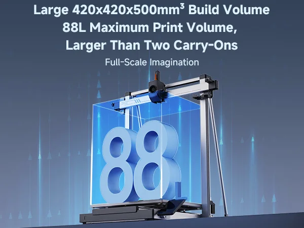 ANYCUBIC Kobra 3 Max V2 Combo 3D Printer Up to 600mm/s Maximum Print Speed Massive Build Volume 500*420*420mm Smart APP Control