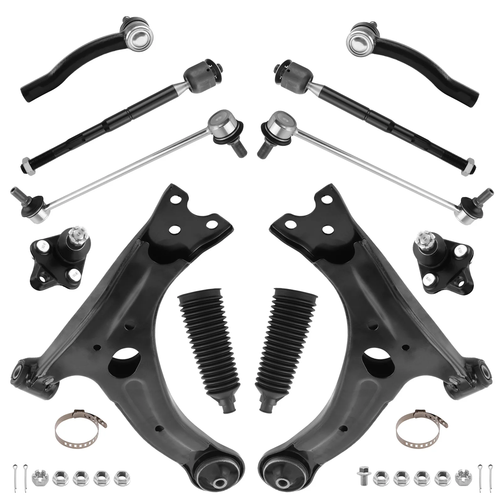 Front Struts w/ Coil Springs + Control Arms For Toyota Corolla 2003 2004-2008