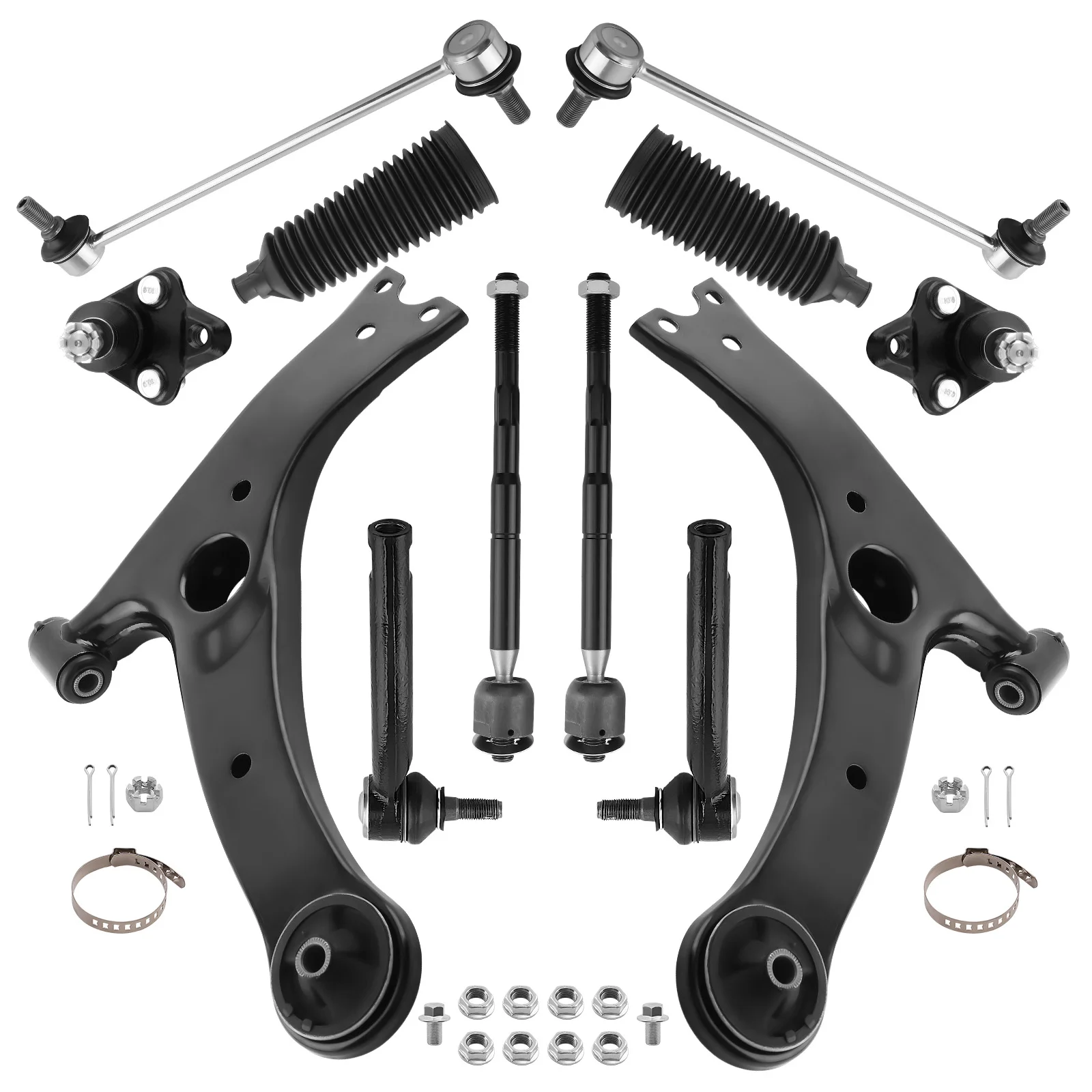 Front Struts w/ Coil Springs + Control Arms For Toyota Corolla 2003 2004-2008