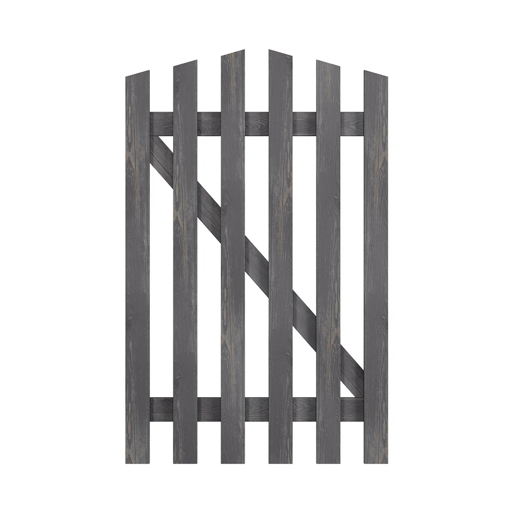 Outdoor Wooden Garden Gate Fence Spruce Wood Door with 8-inch Stainless Steel Bolt