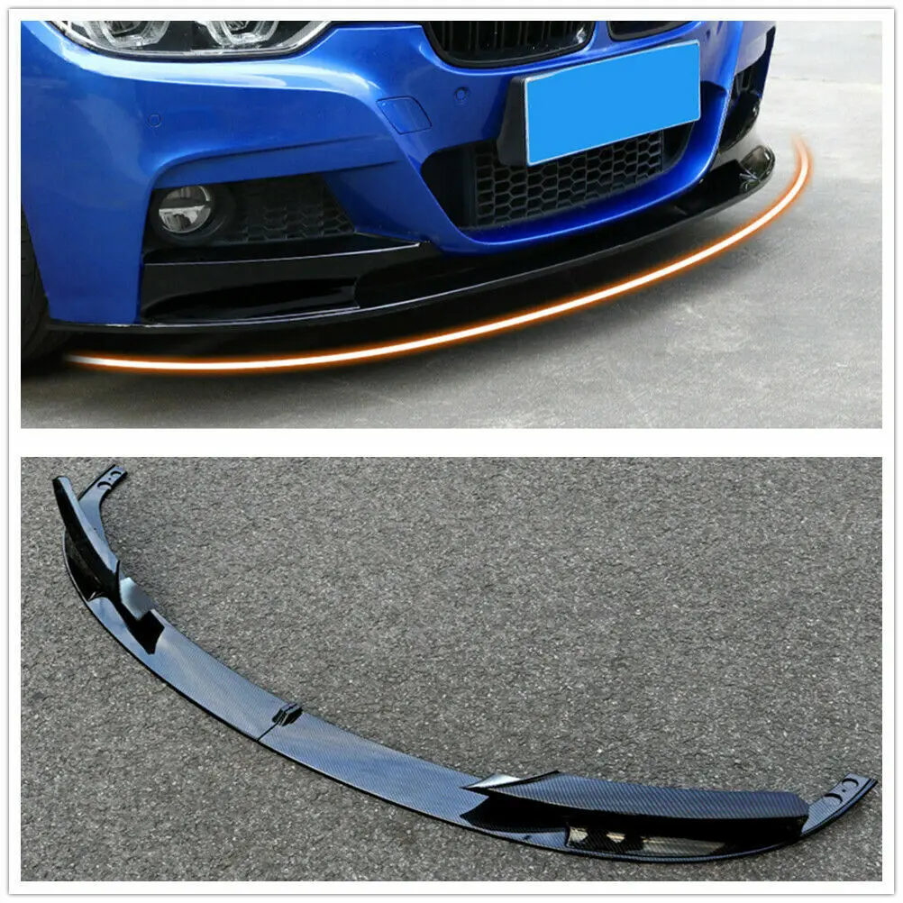 For BMW 3 Series F30 F35 2012-2018 Rhyming Front Bumper Lip Splitter Spoiler Diffuser Protector Guard Body Kit Car Accessories
