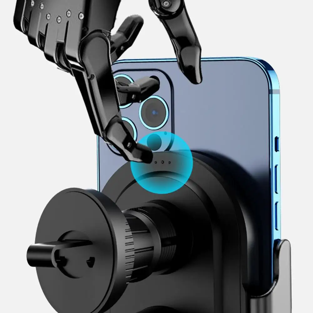Wireless Car Charger Vehicle Mount Rotation Phone Holder Auto Clamping Safe Stable Smartphone Dashboard Mount For Vehicles