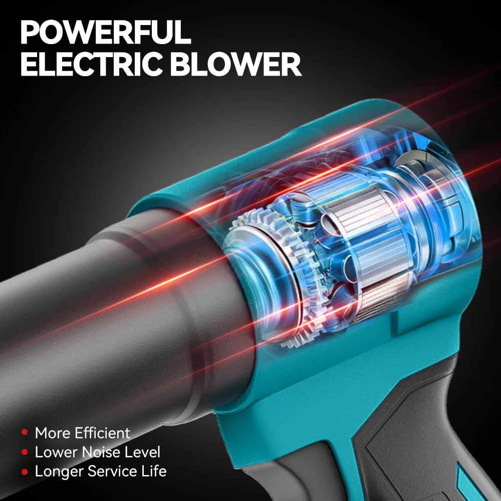 Brushless Electric Turbo Blower 300000RPM Jet Fan 400M/S Handheld Leaf Dust Car Dryer Blowing Tool For Makita 18V Battery Pin