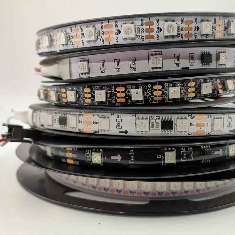 1/5m 5V WS2812 12V WS2815 LED Strip 30/60/74/96/144 LEDs/m Addressable IC Pixel 5050 RGB Lights Tape IP30/65/67 Magic Neon Bar