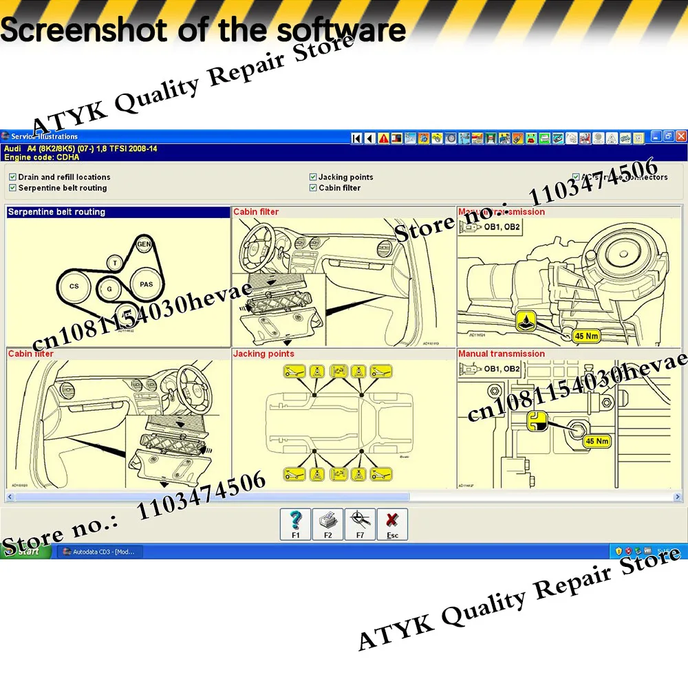New Autodata 3.45 wiring diagrams data bate install video Repair car software Diagnostic tool VM auto data 3.45 link U disk CD