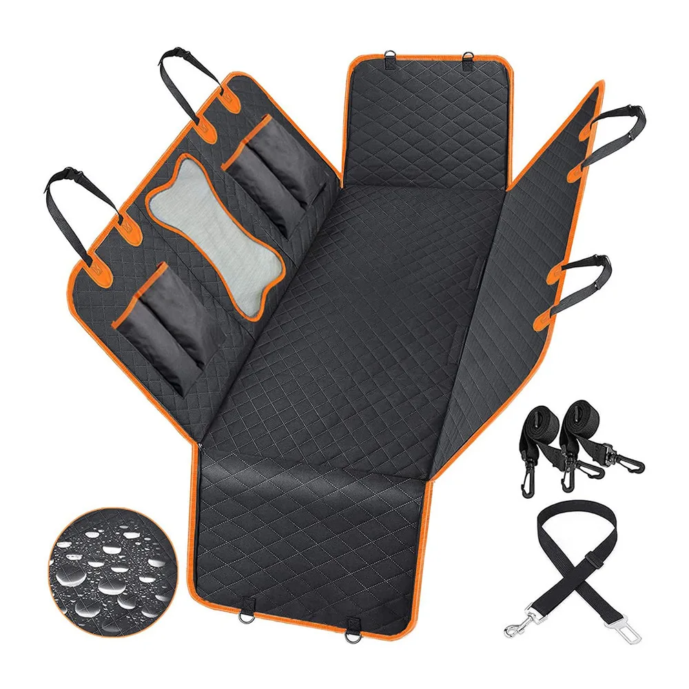 Universal Waterproof Pet Car Seat Cover, Dog Car Seat Cover for Back Seat with Mesh Window Double-Layer Thickening Anti-Dirty