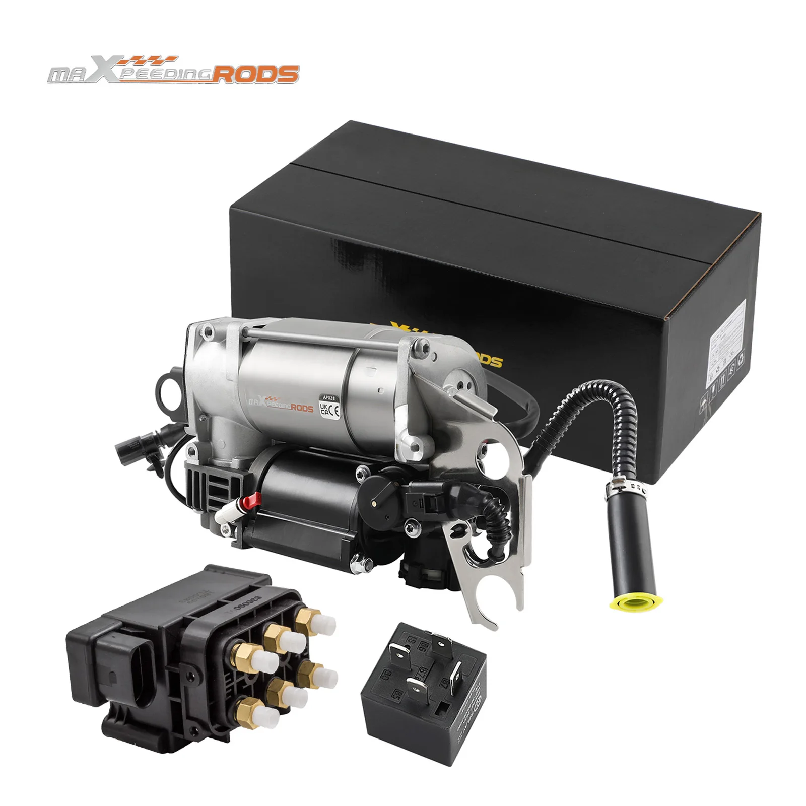 Air Suspension Compressor & Solenoid Valve Block For Audi Q7 4L 06-15 4L0698007C