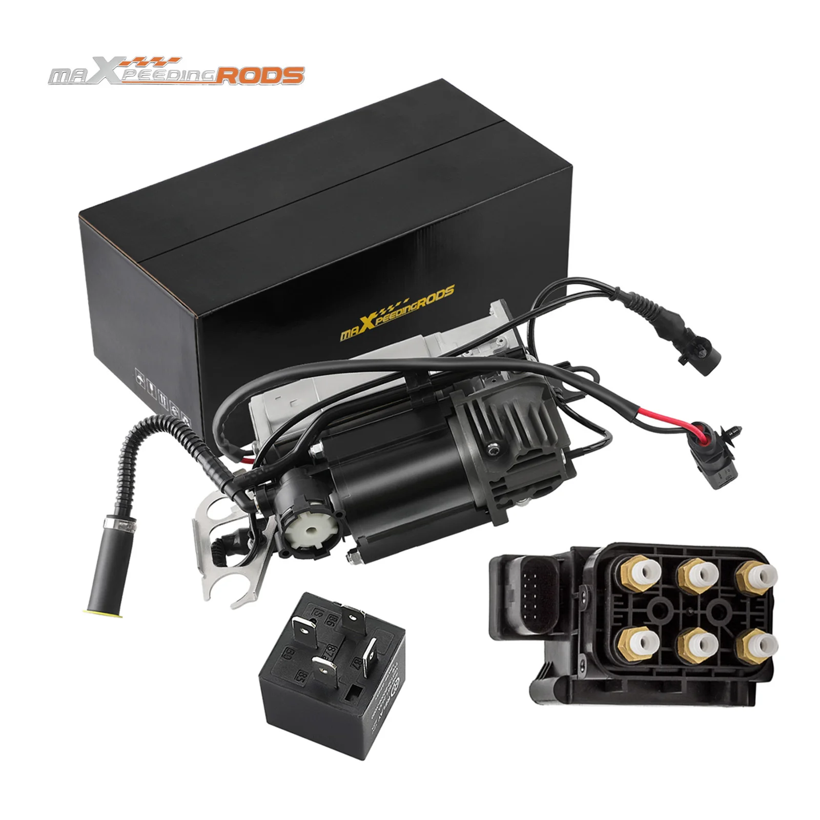 Air Suspension Compressor & Solenoid Valve Block For Audi Q7 4L 06-15 4L0698007C