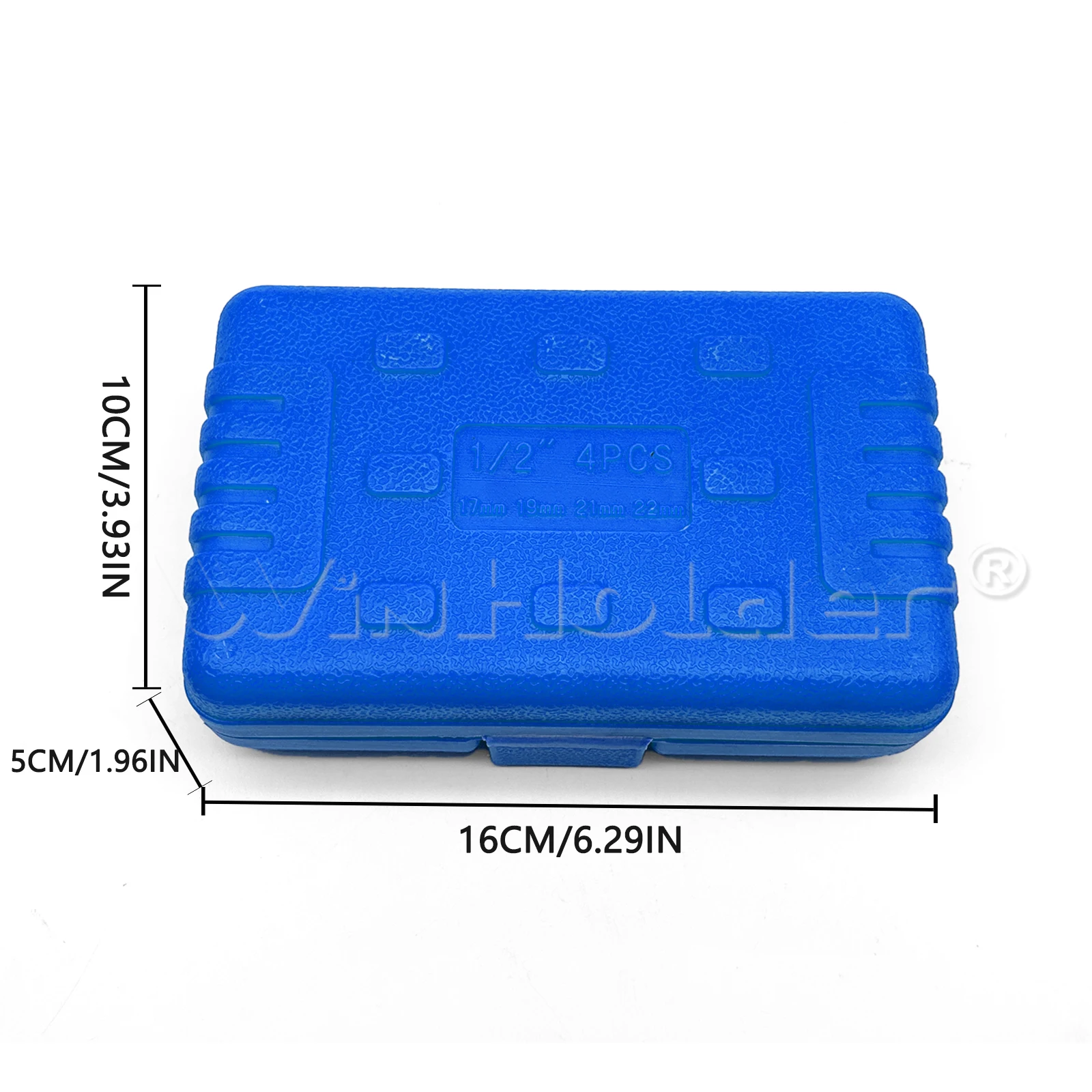 17mm 19mm 21mm 22mm Alloy Wheel Nut Thin Deep Impact Socket Tools Set 1/2" Drive 4Pcs Wheel Nut Thin Deep 6 Point Socket Kit