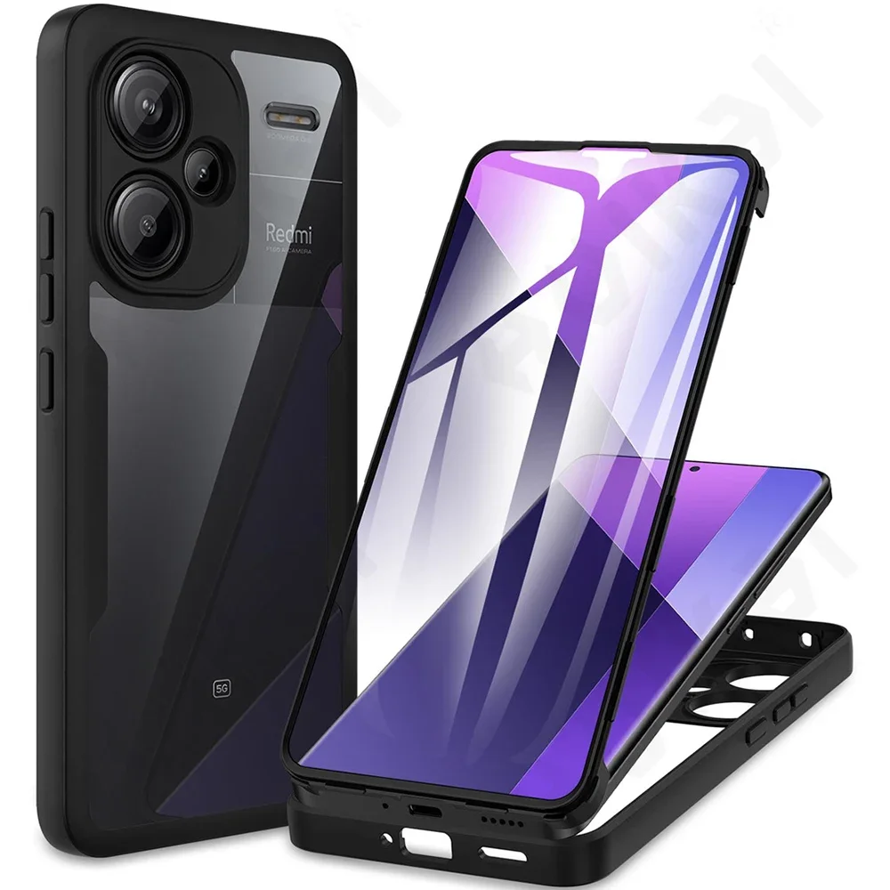 Case For Xiaomi Redmi Note 13 Pro Plus 4G 5G /Xiaomi 13T Poco X6 Pro 360 Full Shockproof Silicone Screen Protection Phone Cover