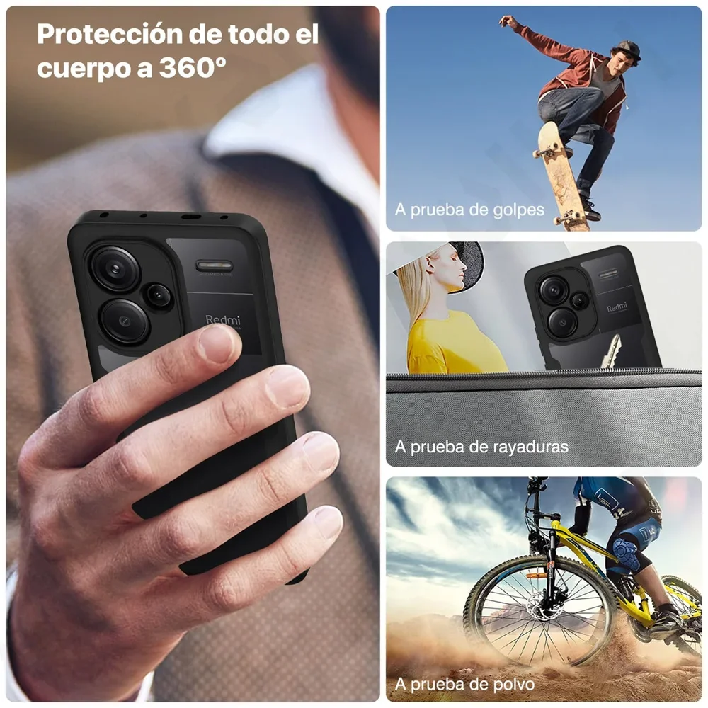 Case For Xiaomi Redmi Note 13 Pro Plus 4G 5G /Xiaomi 13T Poco X6 Pro 360 Full Shockproof Silicone Screen Protection Phone Cover