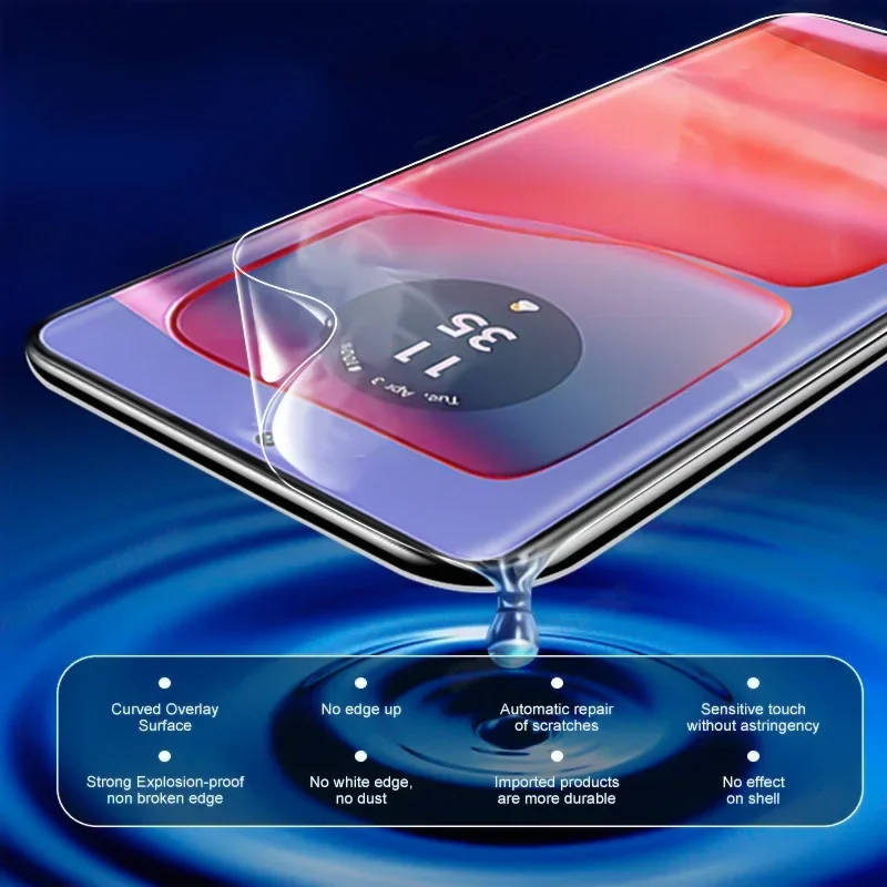 6in1 Hydrogel Film For Motorola Moto Edge 50 Pro 30 40 Pro Ultra 30 40 Neo Screen Protector For Moto G84 G54 Camera Lens Film