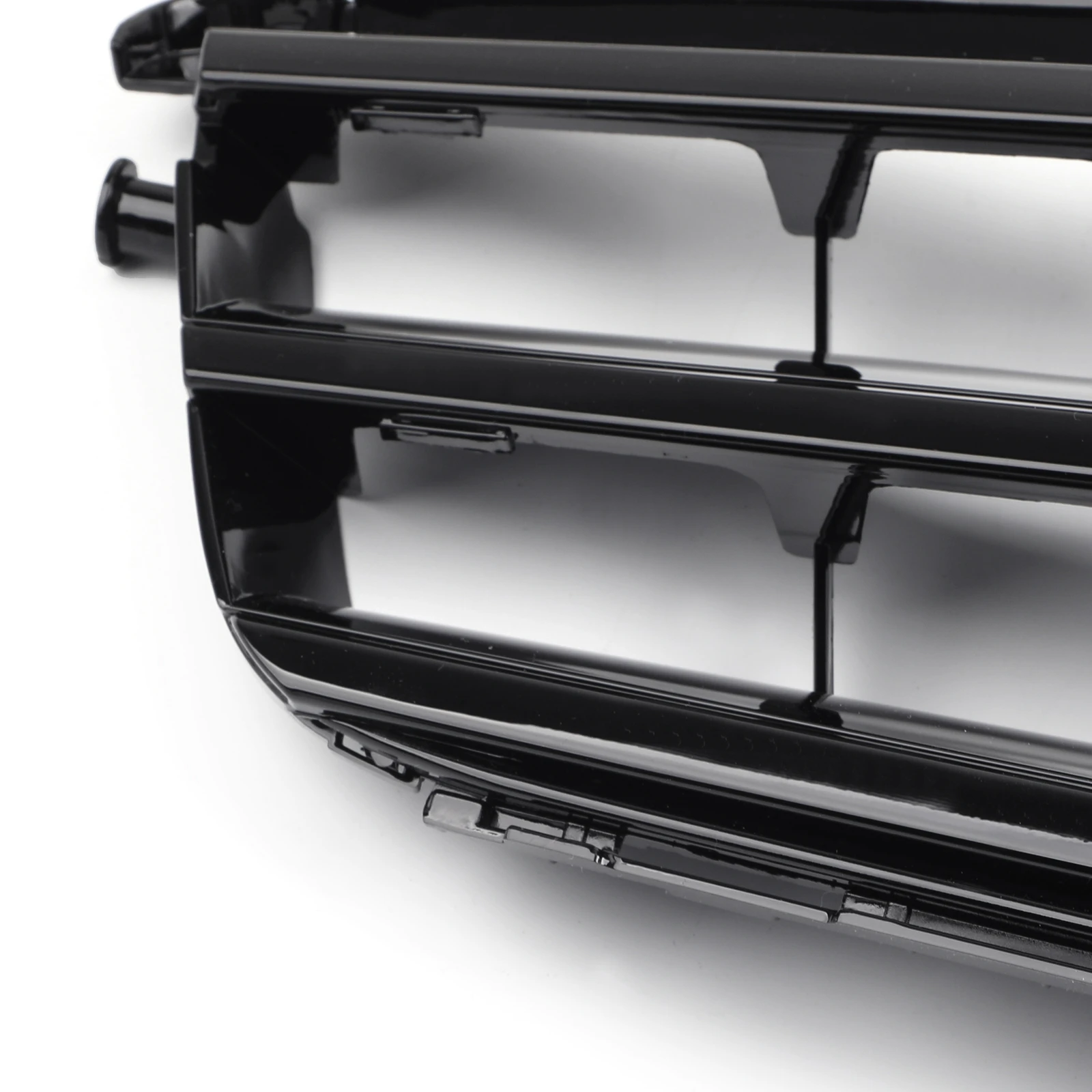 Artudatech Front Bumper Grille Fit for Benz C Class W204 W/LED Emblem C300/C350 2008 2009 2010 2011 2012 2013 2014 Blk