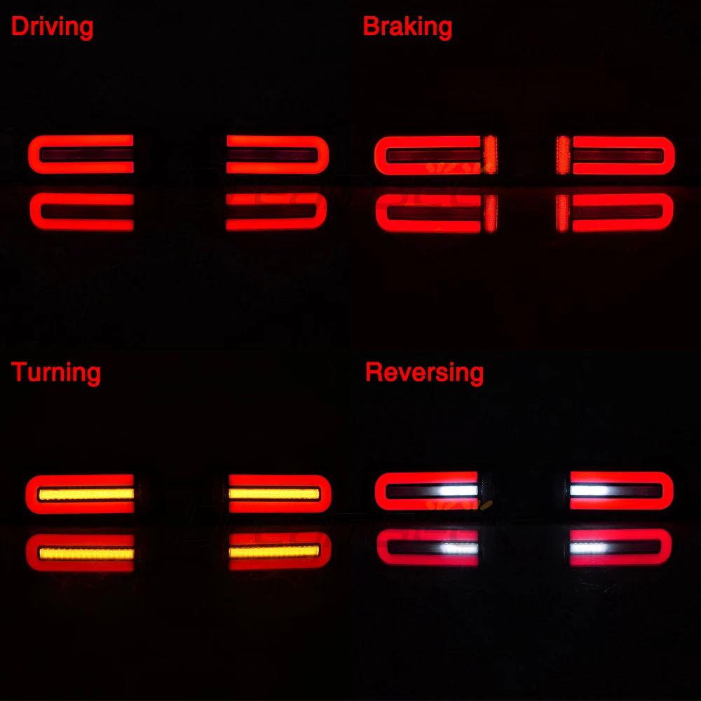 LED Rear Bumper Brake Tail Light for Suzuki Jimny 2007-2017 Reflector Reversing Lamp w/ Sequential Dynamic Turn Signal Taillight