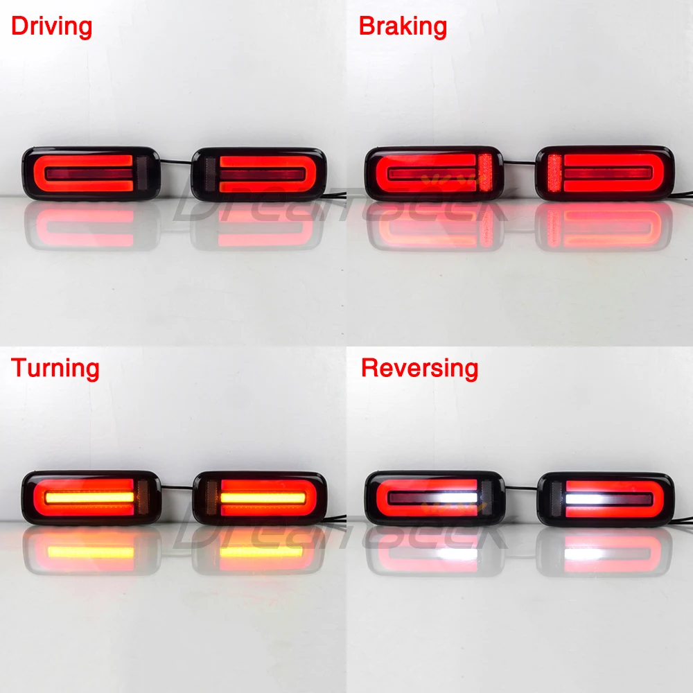 LED Rear Bumper Brake Tail Light for Suzuki Jimny 2007-2017 Reflector Reversing Lamp w/ Sequential Dynamic Turn Signal Taillight