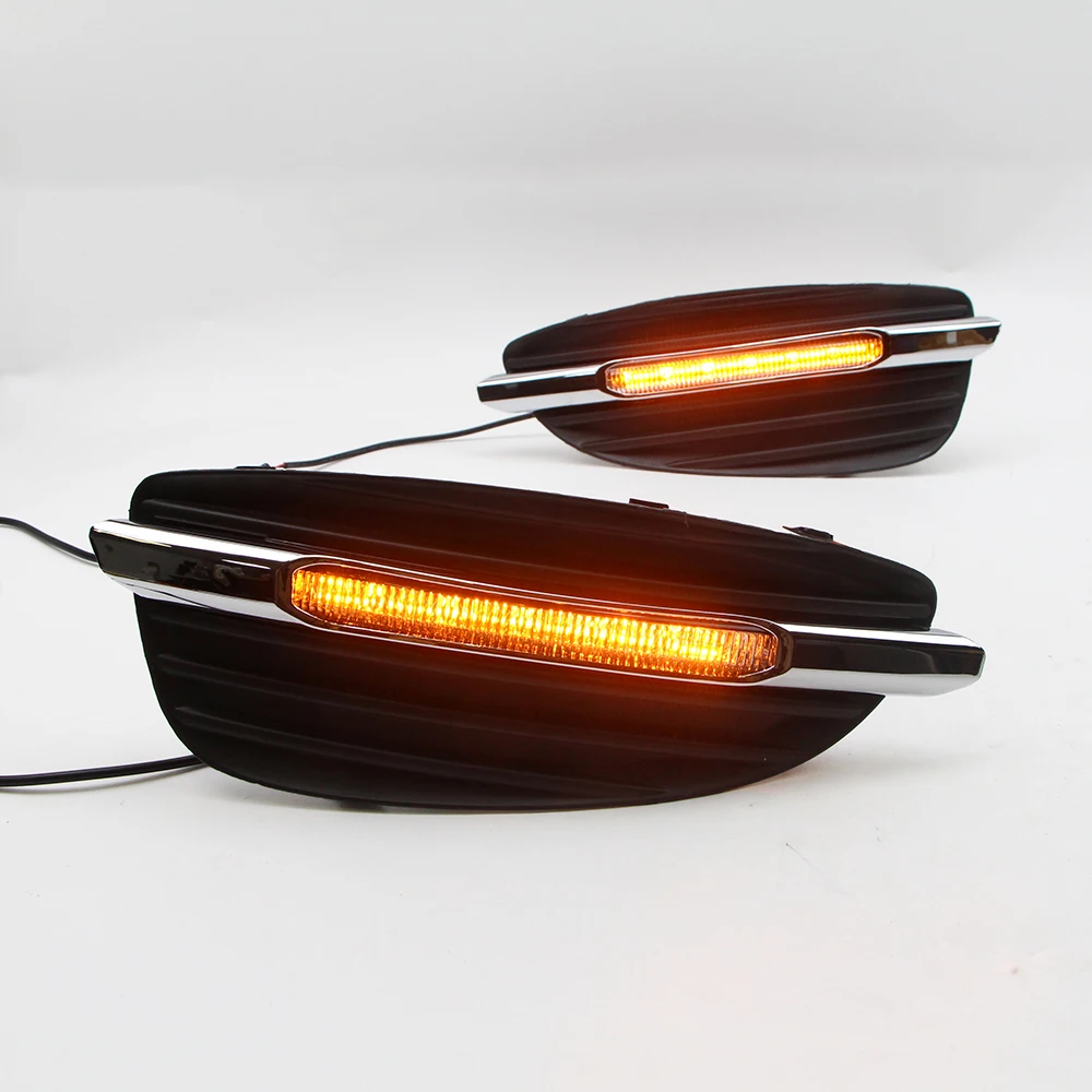 LED Daytime Running Light for Mercedes-Benz V-Class V260 V250 2016-2018 DRL Daylight Driving Fog Lamp with Turn Signal Headlight