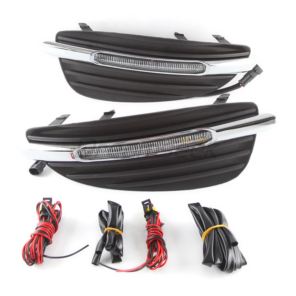 LED Daytime Running Light for Mercedes-Benz V-Class V260 V250 2016-2018 DRL Daylight Driving Fog Lamp with Turn Signal Headlight