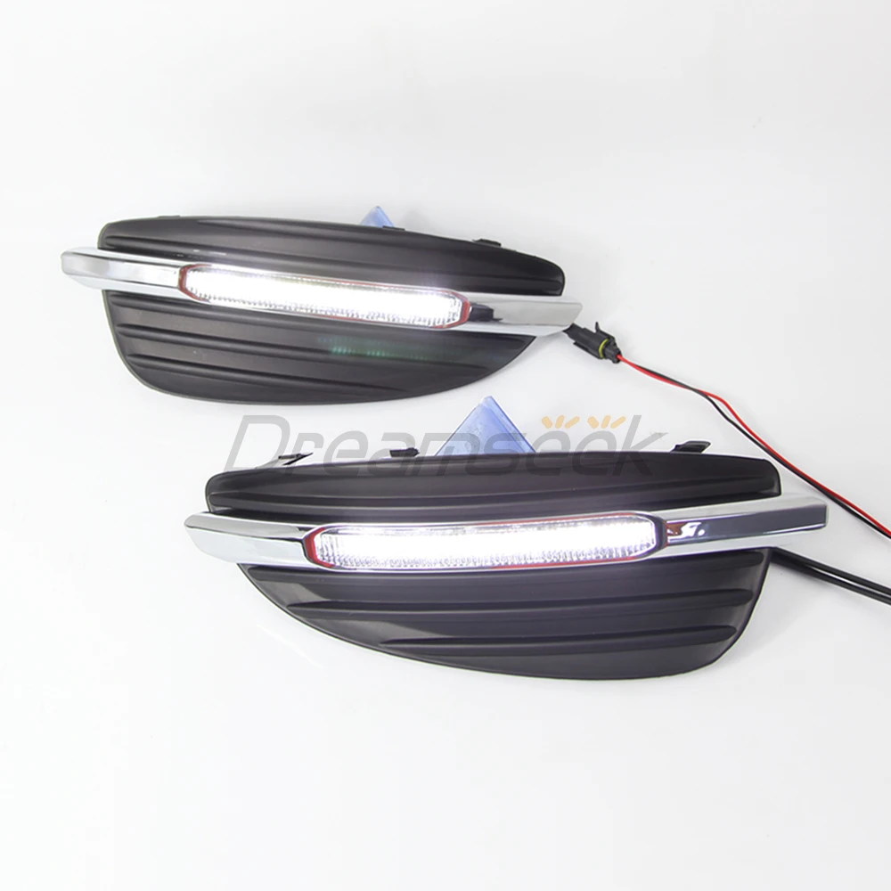 LED Daytime Running Light for Mercedes-Benz V-Class V260 V250 2016-2018 DRL Daylight Driving Fog Lamp with Turn Signal Headlight
