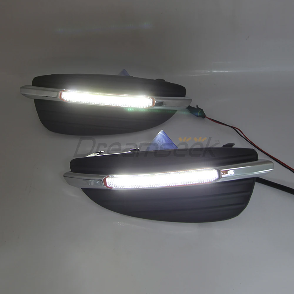 LED Daytime Running Light for Mercedes-Benz V-Class V260 V250 2016-2018 DRL Daylight Driving Fog Lamp with Turn Signal Headlight