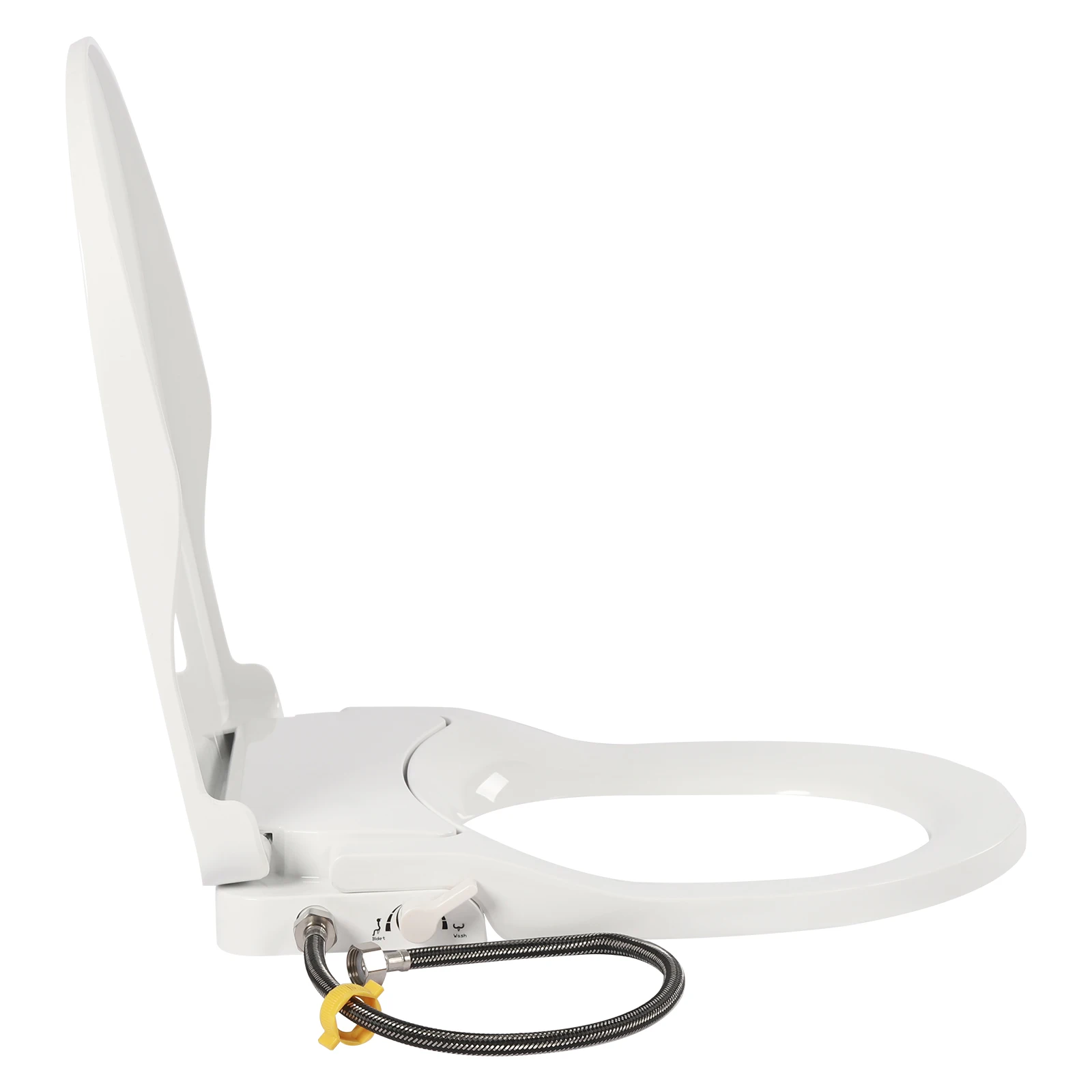 Smart Toilet Seat Cover with Dual Nozzle System Front and Rear Wash Non-electric Design Slow Damping Women Hip Washing