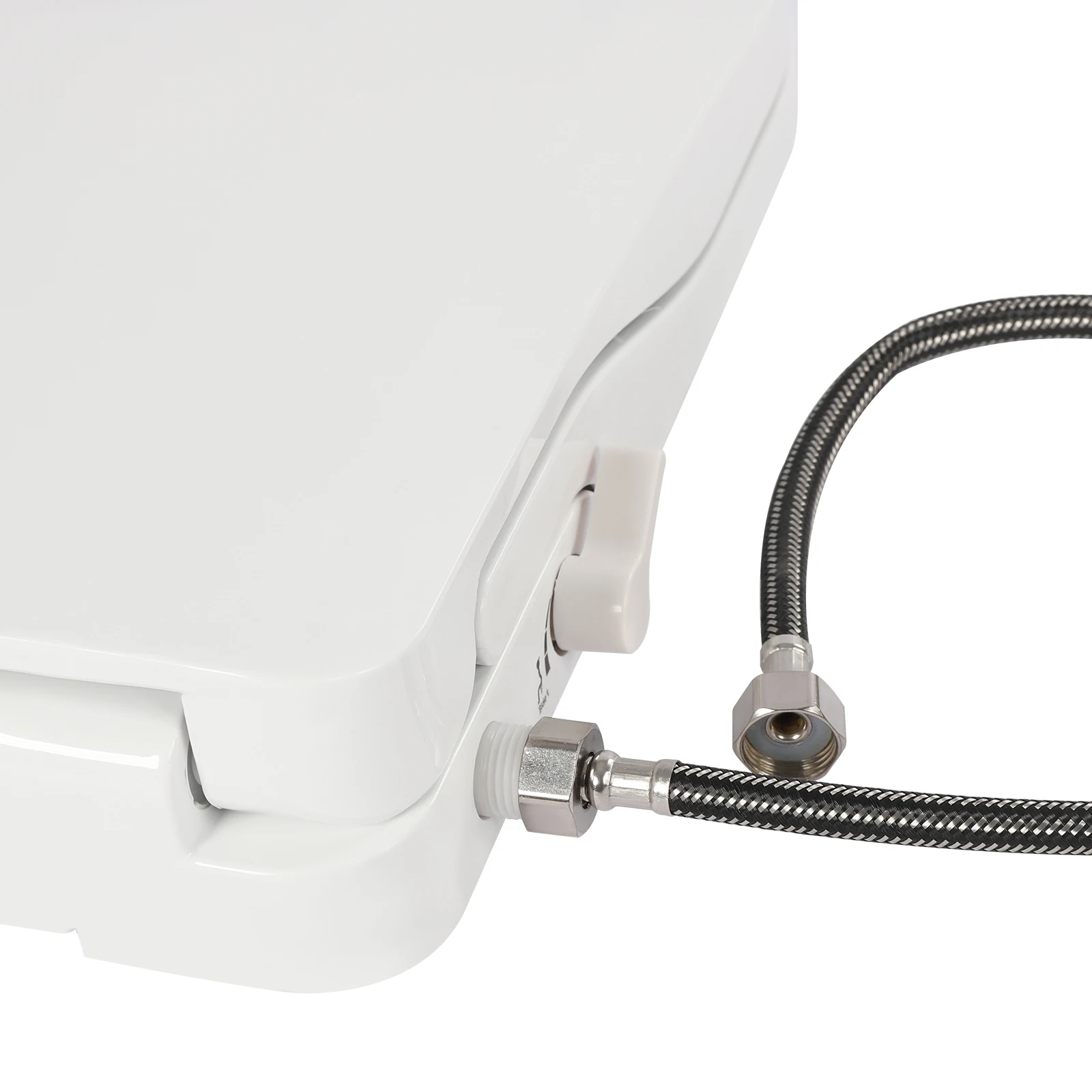 Smart Toilet Seat Cover with Dual Nozzle System Front and Rear Wash Non-electric Design Slow Damping Women Hip Washing