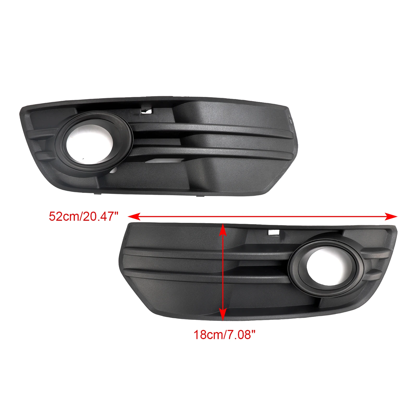 Artudatech 2PCS Front Bumper Grill Fog Light Lamp Covers Trim Fit for Audi Q5 2009-2012