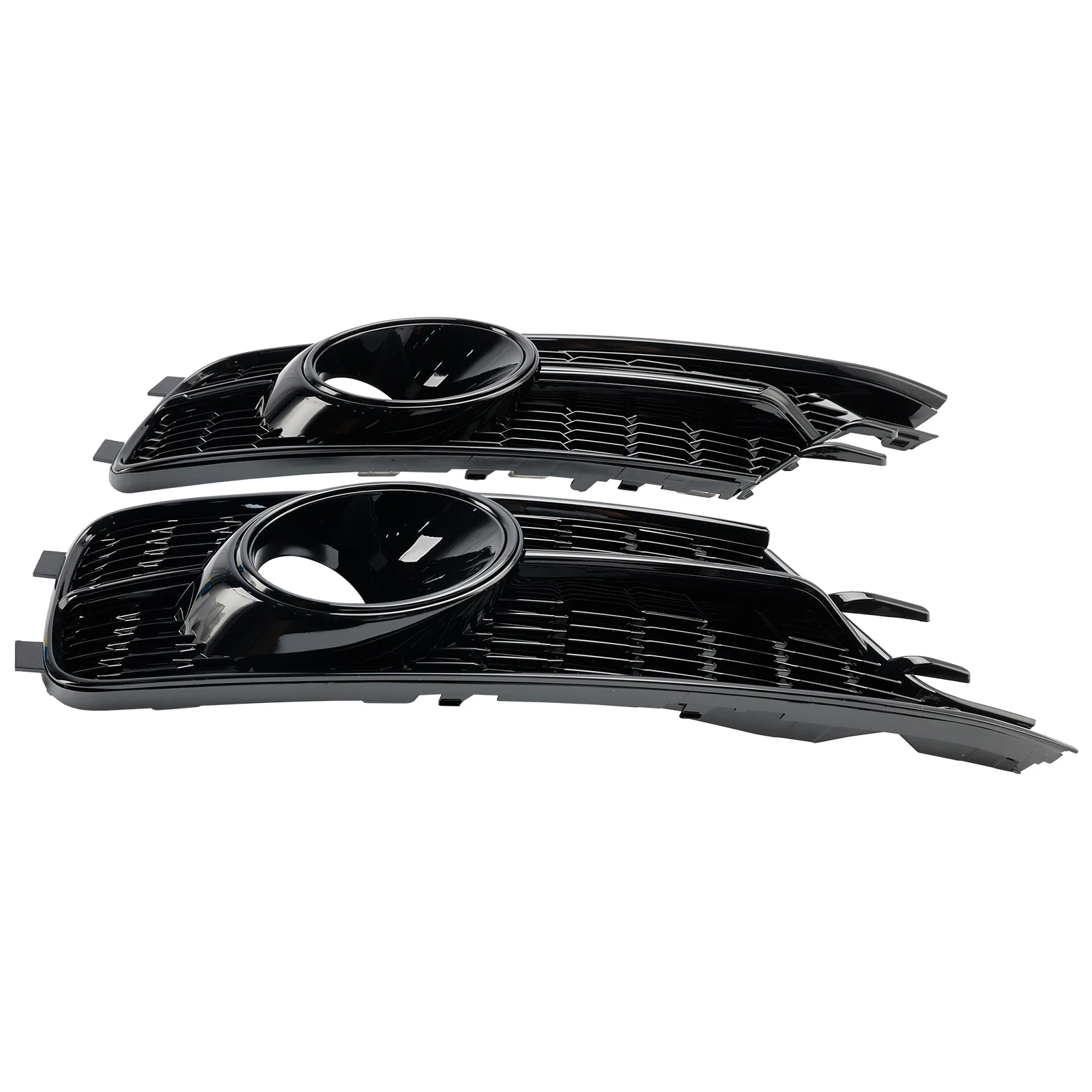 Artudatech Pair Front Bumper Lower Light Cover Grille Fit for AUDI A6 C7 2016-2018 W/ACC Hole