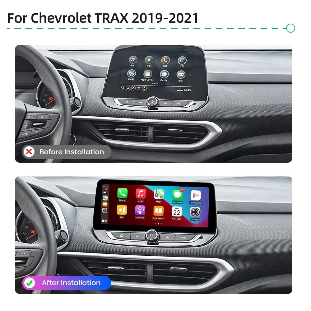 12.3" QLED 720P 360 8G+256G Carplay Android 14 Car DVD Player GPS DSP WIFI Stereo autoradio For Chevrolet Tracker Trax 2018-2024