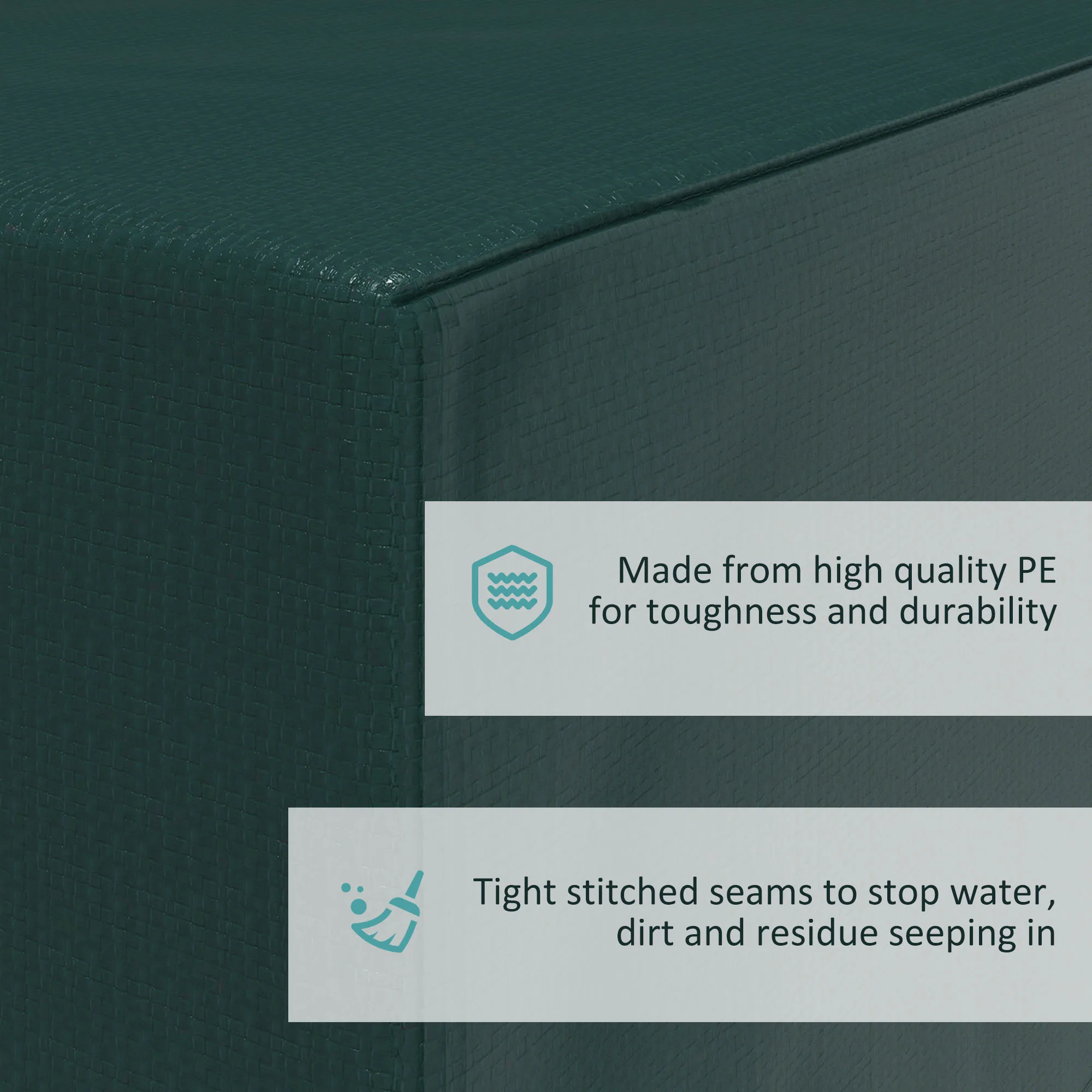 Outsunny Garden Furniture Cover, Waterproof Anti-Uv Large Protective Patio Set Covers, 235 X 190 X 90cm, Green