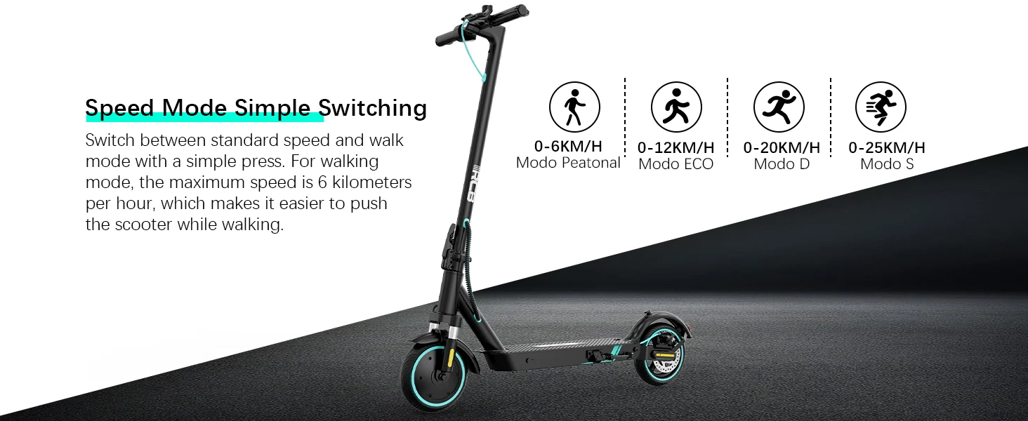 RCB R17 Electric Scooter Adult, APP-Control, 350W Motor, 25km/h Max Speed, 30km Range, 8.5" Solid Tire, 120kg Load, Dual Braking